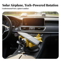No Charging Required Solar Airplane Car Ornament Sun Exposure Resistant Rotating Propeller Dashboard Decoration Quiet Operation for Drivers
