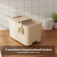 Airtight Seal Rice Storage Container Sliding Lid Rice Bin Food Grade Material for Kitchen, Pantry