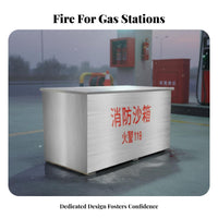 Fire Sand Box Thickened and Reinforced Firefighting Sand Container Rust Resistant Red Metal Fire Box for Officers, Gas Stations, Construction Sites