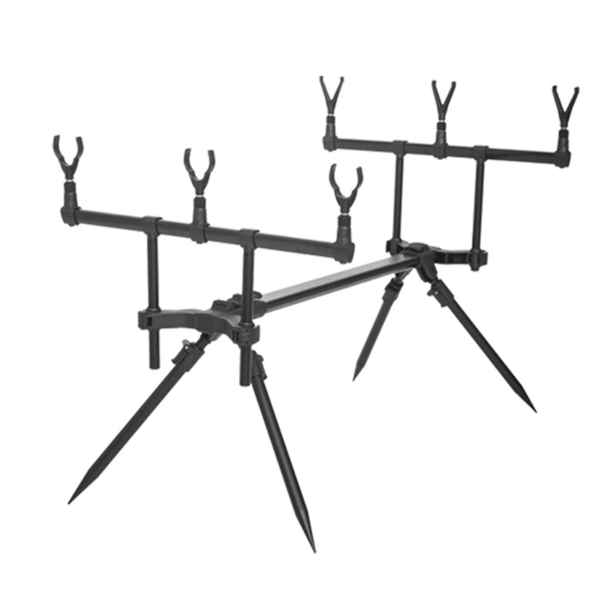 Aluminum Alloy Fishing Rod Tripod Stand Quick-Fold Folding Fishing Rod Stand Adjustable with Carrying Bag