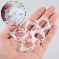 Plant Support for Climbing Plants and Greenhouse Clips, White Plastic Ring Clip Design, Secure Trellis Clips, Versatile Plant Wall Clips Set
