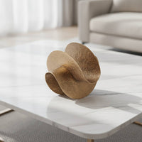 Abstract Circular Sculpture Contemporary Circular Sculpture Geometric Tabletop Accessory for Coffee Table, Living Room