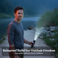 Battery-Powered Lamp Flashlight Type-C Fast Charging High Power Zoomable Flashlight Long Range Waterproof Torch Shockproof