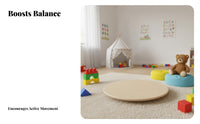 Sturdy Wood Construction Round Wooden Balance Board Versatile Use Wooden Balance Board Unrestricted-Ended Play Circular Wobble Disc Splinter-Splinter-Resistant Polished Surface for Toddlers, Adults, Indoor, Playroom, Outdoor