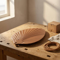 ABS Leaf-Shaped Fan Blade Glossy Ceiling Fan Blade Ribbed House Hardware Brown