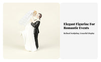 Bride and Groom Cake Topper Resin Wedding Couple Figurine Sweet Gift Wedding Couple Statue for Newlyweds, Valentine's Day, Anniversary