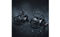 Nylon Straps Exercise Bike Pedals Textured Grip Surface Toe Strap Pedals Metal Body Toe Clip Pedal Curved Guard