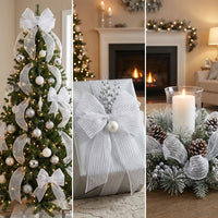 Poly Decorative Rative Mesh Ribbon Versatile Glittering Stripe Mesh Roll Versatile Floral Wrapping Net for DIY Enthusiasts, Home Stylists for Easter, Xmas, Christmas