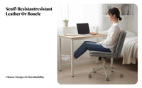 Ergonomic rearrest Armless Cross-Legged Chair 360-Degree rotating Armless Wide-Seat Rolling Chair Height Adjustable Office Furniture Modern Design for Students, telecommuter Workers, People Who Practice mindful movement, Bedroom, Study Room