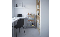 Multi-Tier Rolling Cart Space Saving Metal Wire Basket Cart Vintage Style Kitchen Organizer for Washroom
