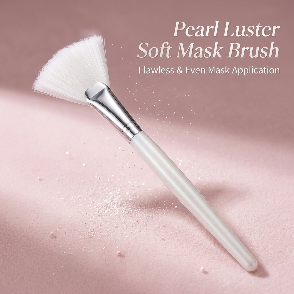 Shaped Face Brush, Professional Facial Treatment for Skincare Routine, Cosmetic Synthetic Bristles for