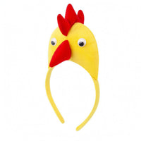 Red Beak Chicken Costume Headband Curved Band Chicken Headband Easy to Wear Dress-up Gear Cute