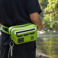 Polyurethane Waterproof Bag 3L Fishing Waist Bag Hip Bag Fishing Gear Storage Compatible with Lure Cases