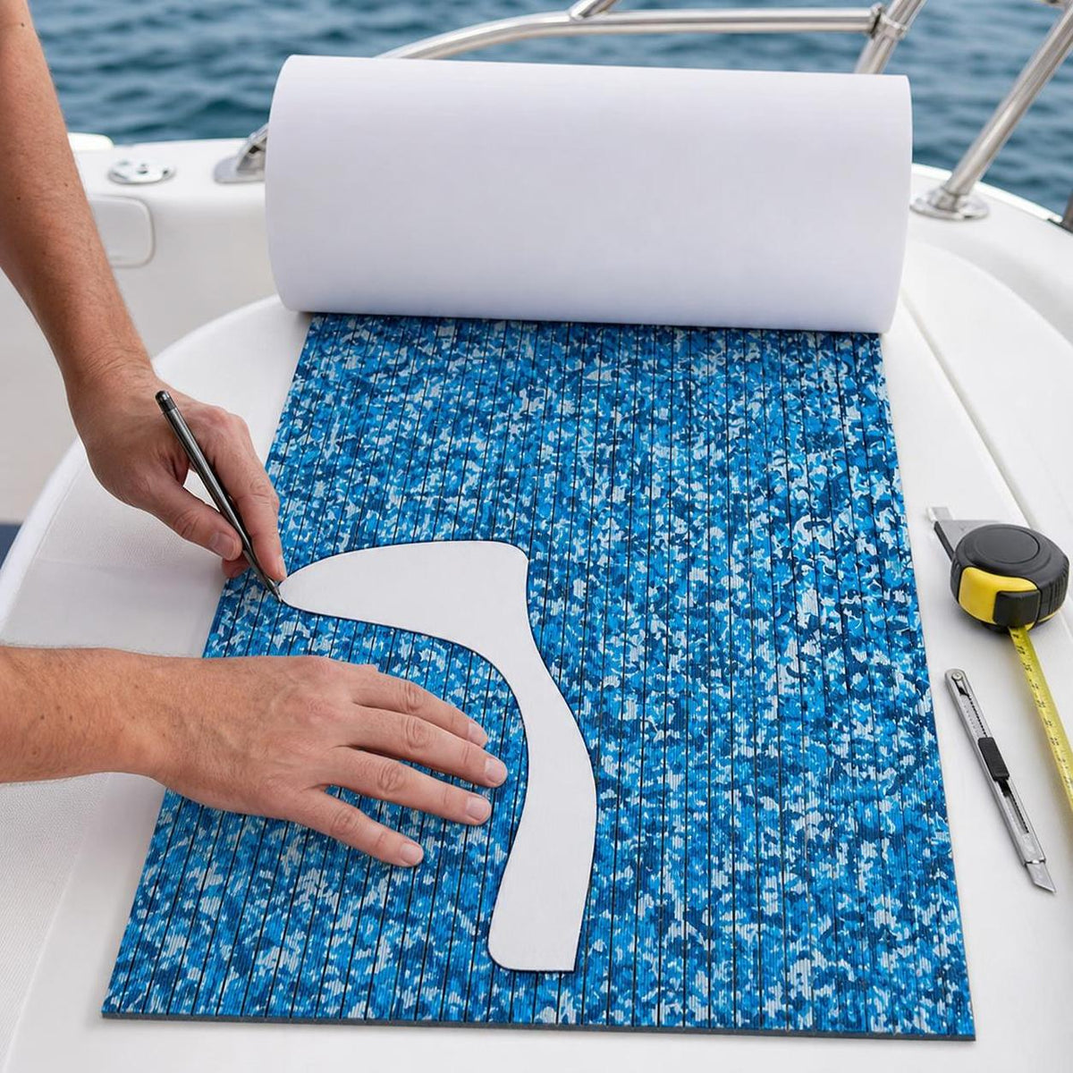 EVA Foam Non-Slip Marine Decking Mat for Yachts, Surfboards, and Fishing Boats