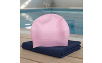 Ear-Covering Swim Cap  Printed Swim Cap Hydrodynamic Fit Swimming Hat for Training