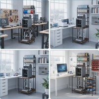 3D Printer Stand with Filament Rack Sturdy for Studio, Makers
