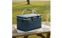 Large Capacity Insulated Picnic Basket Portable Foldable Picnic Basket Stable Structure Outdoor Storage for Camping, Travel