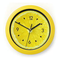 Lemon Wall Clock Bright Fruit Wall Clock Decorative Playful for Students, Kitchen, Dorm Room