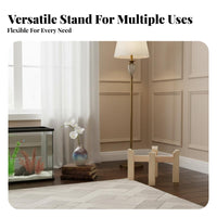 Wooden Cross Base Plant Stand Heavy Duty Fish Tank Base Sturdy Construction Solid Wood Planter Pedestal for Living Room, Balcony, Corner