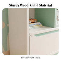 Multi-Compartment Design children's Book and Toy Organizer Large Capacity kids' Furniture Child-Led Learning Inspired Toddler Bookcase Sturdy Construction for Students, Toddlers, Teachers, Reading Corner, Playroom, Living Room, Classroom