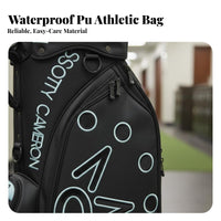 Professional Golf Club Bag PU Leather Golf Bag Large Capacity Athletic Gear for Women, Golfers, Outdoor, Driving Range
