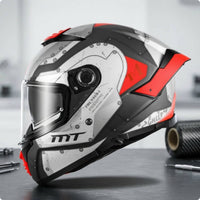Full-Coverage Headgear Helmet with Sun | DOT Approved, Aerodynamic with Sun Visor, for Highway Riding
