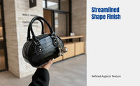 Silver Mini Crossbody Bag, Stylish Bowling Handbag for Women, PU Leather, Shoulder Purse, 2025 New Design