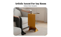 Minimalist Design Z-Base Cantilever Table Modern Design Home Furniture Space-Saving Nightstand Multi-Purpose for Interior Designers, Apartment Dwellers, Living Room, Small Areas, Bedroom, Balcony