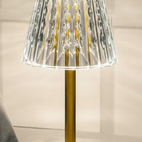 Crystal Table Lamp Dimmable Night Light 3 Color Modes for Bedroom, Restaurant