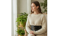 Chunky Wide Waist Belt Chic Wide Belt with Buckle Long-Lasting Waistband Secure for Dresses