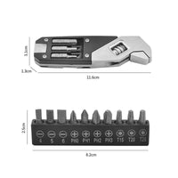 Foldable Design Folding Allen Key Set Size Markings Adjustable Wrench Compact for Repair, Garage