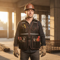 Tool Vest with Pockets Adjustable Workwear Comfortable for Jobsite, Home Repairs