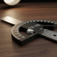 Multifunctional Woodworking Angle Measure Double Scale (Metric/Imperial) Woodworking Protractor Long-Lasting Aluminum Alloy Adjustable Protractor Ruler Easy to Read for Woodworkers