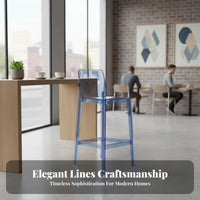 Modern Minimalist Design Counter Stool with backrestrest Nordic design Bar Chair Space-Saving Household Furniture Upholstered Seat for Homeowners, Cafe Owners, Adults, Restaurant, Kitchen, Dining Room, Office