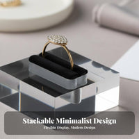 Acrylic Band Display Holder Frosted Finish Acrylic Band Display Block Clear Je the Brand Lry Block Minimalist Design Even