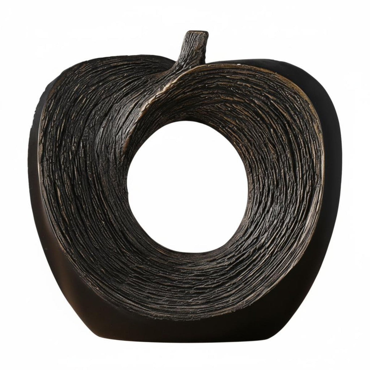 Abstract Apple Statue Double-Sided Modern Apple Ornament House Decoration for Bookshelf, Office