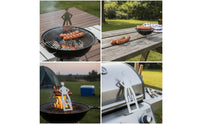 Frankfurter Rack with Upright Figure Design Stainless Steel Hot Dog Holder with Person-Shaped Design Novelty Frankfurter Rack for Barbecue, Camping