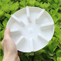 Plant Saucers with Raised Grid Drainage, One-Piece Molded Drip Tray for Outdoor Plants, Floor Standing Plant Pot Saucer and Trays