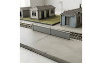 Fence Wall Panel Gray Fences Miniature for Rail Yard