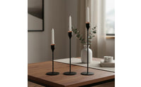 3 Pieces Taper Candle Holder Set Table Centerpiece Modern Metal Candlestick Minimalist Design Candle Holder for Restaurant
