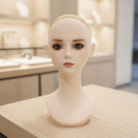 Realistic Mannequin Head Bust Professional Mannequin Head with Shoulders Smooth Long-Lasting for Cosplayers