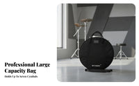 Zippered Pocket Padded Cymbal Bag Clear Label Window 22 Inch Cymbal Bag
