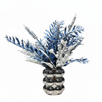 Artificial Floral Centerpiece Easy to Clean Modern Faux Flower Vase Hand Finished Fake Plant Arrangement for Living Room, Store Display