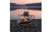 Folding Stainless Fire-and-Steel Bowl Stable Portable Fire Bowl Grill Heat-Resistant Folding Campfire Grill