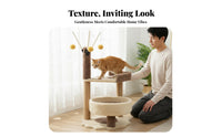 Integrated Scratching Post Interactive Feline Play Hub Multi-Level Structure creatureShaped Feline Climber Space-Saving Feline Furniture Elevated Perch for Kitten Owners, Small Areas, Indoors, Living Room, Home