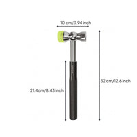Stainless Steel Cycle Repair Hammer Titanium Alloy Double-Head Hammer Urethane Tips Impact Tool Knurled Grip
