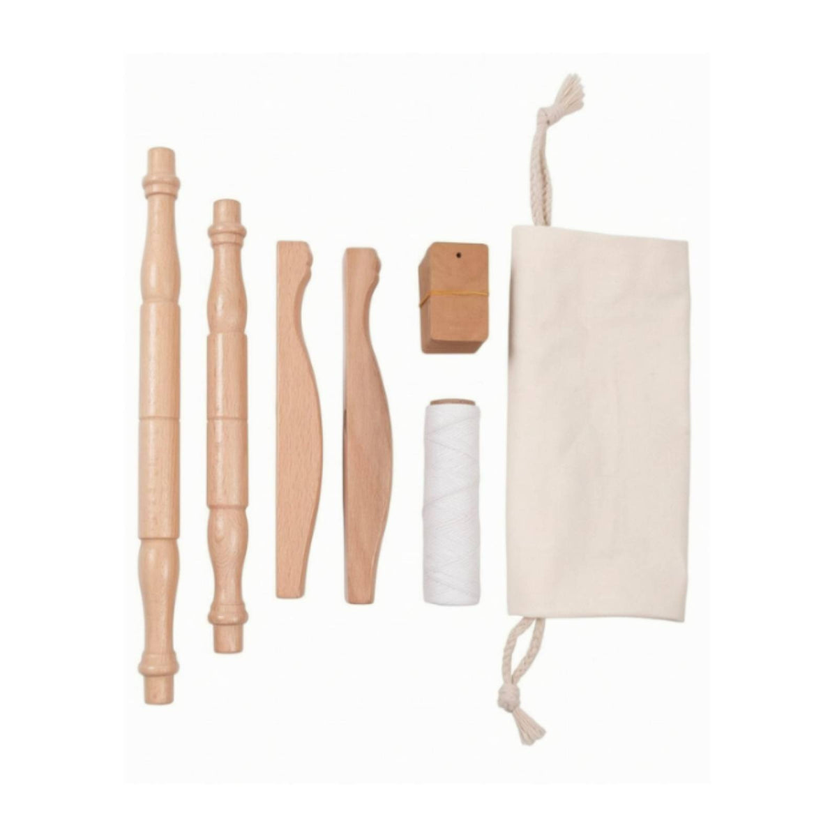 Niddy Noddy Oil-Finished Beechwood Niddy Noddy Polished Rounded
