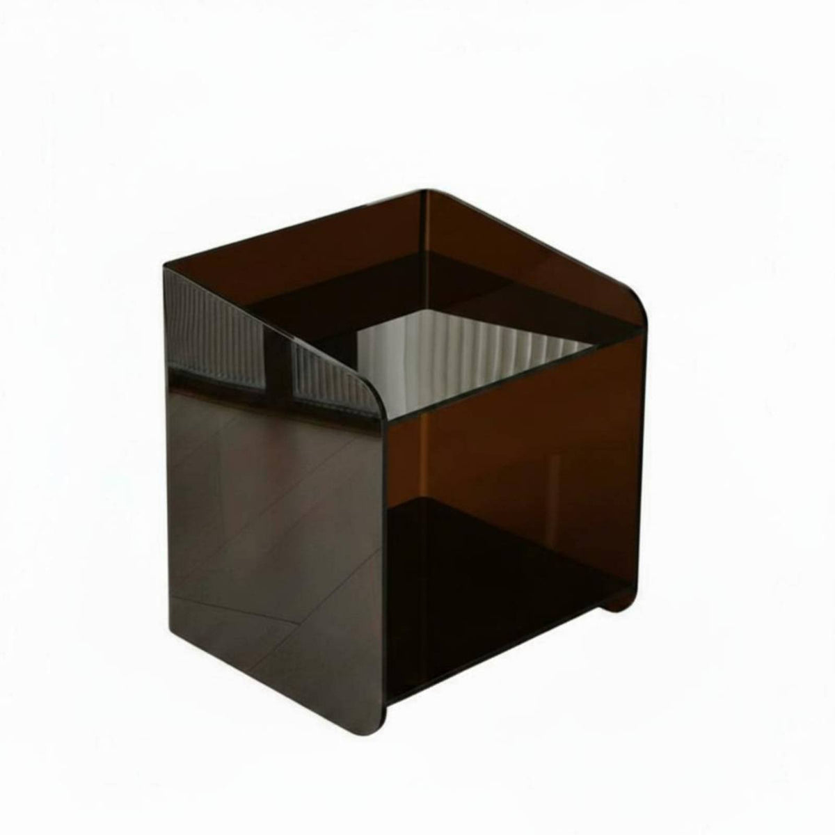 Light Luxury aesthetic C-Shaped End Table Space-Saving Household Furniture Transparent Look Multi-Functional for Apartment Dwellers, Homeowners, Remote Workers, Living Room, Small Spaces, Bedroom, Home Office