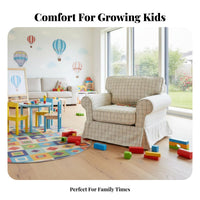Rustic aesthetic & layout Floral Pattern literary Chair Comfortable Seating luxuriously soft Mini-Sofa Soft and Comfy children's Furniture Rounded Armrests for Preschoolers, young children, Parents, Playroom, Nursery, Preschool, Living Room