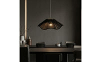 Scalloped Pendant Lampshade Rustic Woven Lampshade Simple Lamp Shade Warm for Bedrooms, Tea Rooms